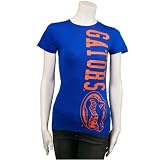 Florida Gators Ladies Royal Blue Vintage Soft Long Logo Fitted T-shirt