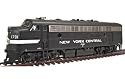 Proto 2000 Diesel EMD F7A Powered - Standard DC - New York Central #1701 (black, Cigar Band, white stripe)