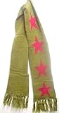 Olive Green Red China Army Star Winter Scarf Mao Chinese