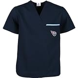 Scrub Dudz Tennessee Titans Solid Print Scrub Top Large
