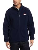 NFL Men's Denver Broncos Safety Blitz III Long Sleeve Full-Zip Performance Bonded Jacket (Athletic Navy/Storm Gray, XX-Large)
