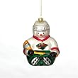 Minnesota Wild NHL Glass Snowman Ornament (5.5")