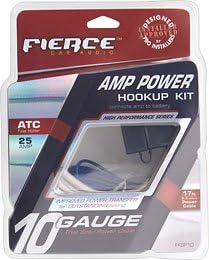 Fierce Audio 10awg Power Installation Kit - FKSC10