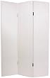 Beautiful Decorative Room Divider Partition - 6ft. White Faux Leather Snake Skin Privacy Folding Floor Screen
