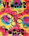 Flower Power ~ Tye Dye Tapestry ~ Approx 40 x 55 inches