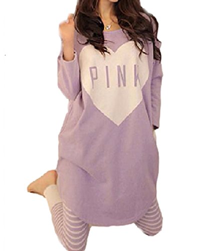 (アクトマインド) ACT MIND ハート 柄 パジャマ 長袖 レディース