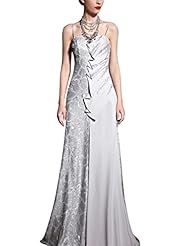 A-line Cocktail Floor Length Sweetheart Short Sleeves Spaghetti Strap Sequined  Satin Homecoming Dress/Pageant Dress/Prom Dress/Party Dress/Wedding Dress  With Ruffles