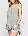 Summer Scoop Neck Spaghetti Strap Backless Casual Loose Tops Blouses Camisole