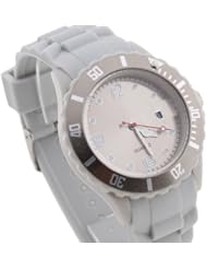 Unisex Wristwatch Wrist Watch Quartz Grey Silicone Band Arabic Numerals