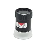 uxcell 読書拡大鏡 虫眼鏡 強力なアイレンズ 6X ブラック 30g 47mmの長さ レンズ径：23mm