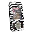 Fits LG Chocolate VX8550 Verizon Cell Phone Snap on Protector Faceplate Cover Housing Hard Case - White / Black Zebra Skin