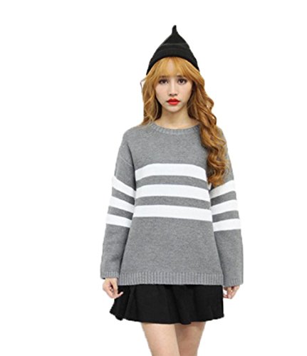 (フアングー)huanggu 緩いニット 長袖シャツ セーター コート 保温 トップス トレンディ 秋物 秋冬 ロング カジュアル 切り替えワンピース チュニック ニット レディース ニットワンピース