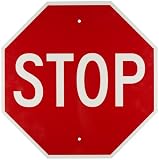 Brady 94143 24" Height, 24" Width Standard Traffic Sign, Legend "Stop"
