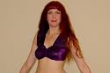 Purple Stretch Velvet Sleeveless Crop Top