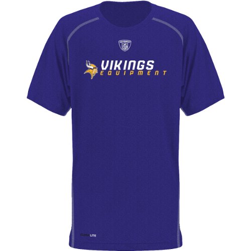 Reebok Minnesota Vikings Youth Sideline Heather Speedwick T-Shirt Medium