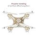 CHEERSON CX-10A RC Nano Drone with Controller and Hobbytiger Gift Headless Mini Quadcopter for Beginner Golden