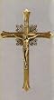 Fine All Metal Wall Crucifix, 12in., Gold