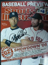 Jeter, Derek / Damon, Johnny Autographed/Hand Signed Sport Illustrated Magazine 4/4/05 by Derek Jete