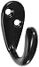 National Hardware V8006 2-Inch Basic Single Robe Hook, Black