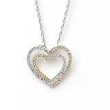 0.25 Carat 14K2T Diamond Heart Pendant