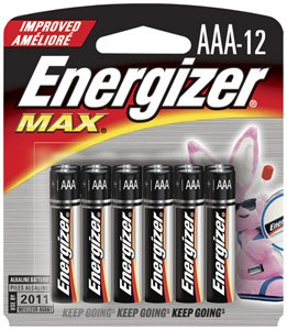 Energizer(R) Max(R) AAA Alkaline Batteries, Pack Of 12