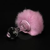 Crystal Delights Pink Bunny Tail Butt Plug