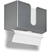 TrippNT 51917 Silver Metallic PETG Dual-Dispensing Paper Towel Holder, 11" Width x 6" Height x 4" Depth