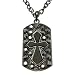 Acosta Jewellery - Hematite Crystal & Black Enamel - Gothic Cross Necklace
