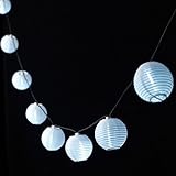 Porpora&reg; LED Solar Chinese String Light Lantern Catalog (Porpora&reg; 10 Pc White LED Solar Chinese String Light Lanterns)