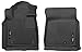 Husky Liners X-act Contour Floor Mats | Fits 2007-2011 Toyota Tundra, CrewMax, Double & Standard Cab, 2008-2011 Toyota Sequoia | Front Row, 2-pc Black - 53731