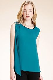 Autograph Scoop Neck Pleated Scarf Top