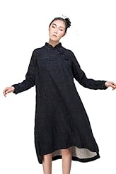 Vintage Cotton/Linen Long Sleeves  Dress