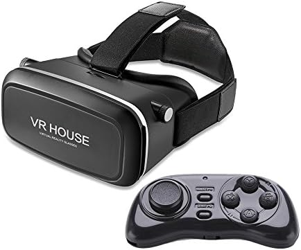 SmartVR 3D VR Box for iOS Android Phone Enjoy VR Video and Play VR Game, Immersive VR Glasses With Bluetooth Joystick