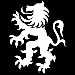 Medieval Rampant Lion Window Decal