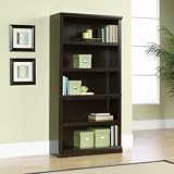 Jamocha Wood Finish Five Shelf Bookcase Jamocha Wood Finish Jamocha Wood Finish Five Shelf Bookcase Jamocha Wood Finish