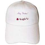 Beverly Turner Christmas Design - Santa and Reindeer in Red Merry Christmas - Caps
