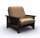 American Furniture Alliance Rhodes Metal/Wood Frame Junior Twin Chair, Espresso