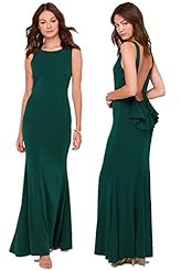 Open-Back Polyester/Spandex Sleeveless Flared-Skirt Checkered Print Evening Dress/Prom Dress/Wedding Party Dress 