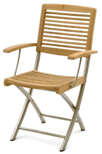 Belardo Klappstuhl mit Armlehne, Somerset, Teak mit Edelstahl Preisvergleich