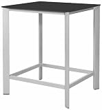 Kettler Accessoires 0301736-0000 Loft-Stehtisch 95 x 80 x 110 cm, silber / eisengrau