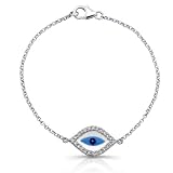 Victoria Kay 14k White Gold Diamond Enamel Evil Eye Bracelet (1/10cttw, JK, I2-I3) Reviews