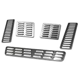 Gen-Right LVR-1004 Silver 5 Piece Hood Louver Set For 1984-06 Jeep Cherokee & Wrangler