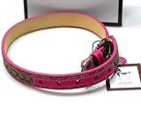 AUTHENTIC COACH MINI SIGNATURE DOG COLLAR w/CHARM M FUSCHIA