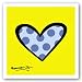 Bee Bop Love by Romero Britto 7.5"x7.5" Art Print Poster