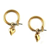 Image of Hultquist Gold Plated Heart Hoop Earrings