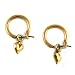 Hultquist Gold Plated Heart Hoop Earrings