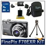 Search : Fujifilm FinePix F70EXR Digital Camera, Super CCD EXR Sensor, 10x Optical Zoom, 10 MP, Ultra-Compact Digital Camera Deluxe Carrying Case, 3pc. Lens Cleaning Kit, 4 GB Memory Card, Hi-Speed 2.0 Card Reader, Flexible Mini Table-Top Tripod
