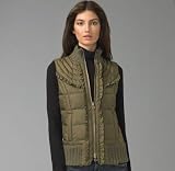 Juicy Couture - Juicy Couture Puffer Vest with Sweater Knit Back MANOR (Olive Green)