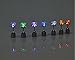 Esonstyle 10 Pair LED Earrings Glowing Light up Ear Drop Pendant Stud Stainless Multi-color