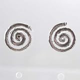 Small Sterling Silver Whirlwind Stud Earrings #9507